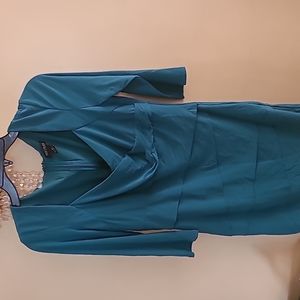 Green White House Black Market Dress.